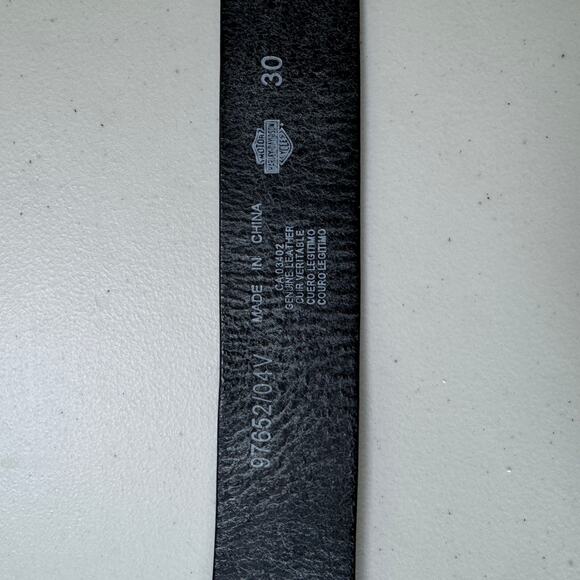 Harley Davidson Men's 30 Brown Studded Brown Leather Belt 97652/04V - Picture 6 of 6